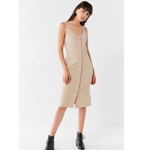 UO Midi Cream Beige Knit Small Dress